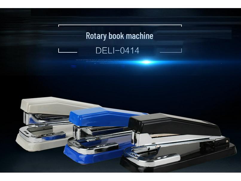 Deli 0414 Rotating Saddle Stitch Stapler for Student Exercise Books
