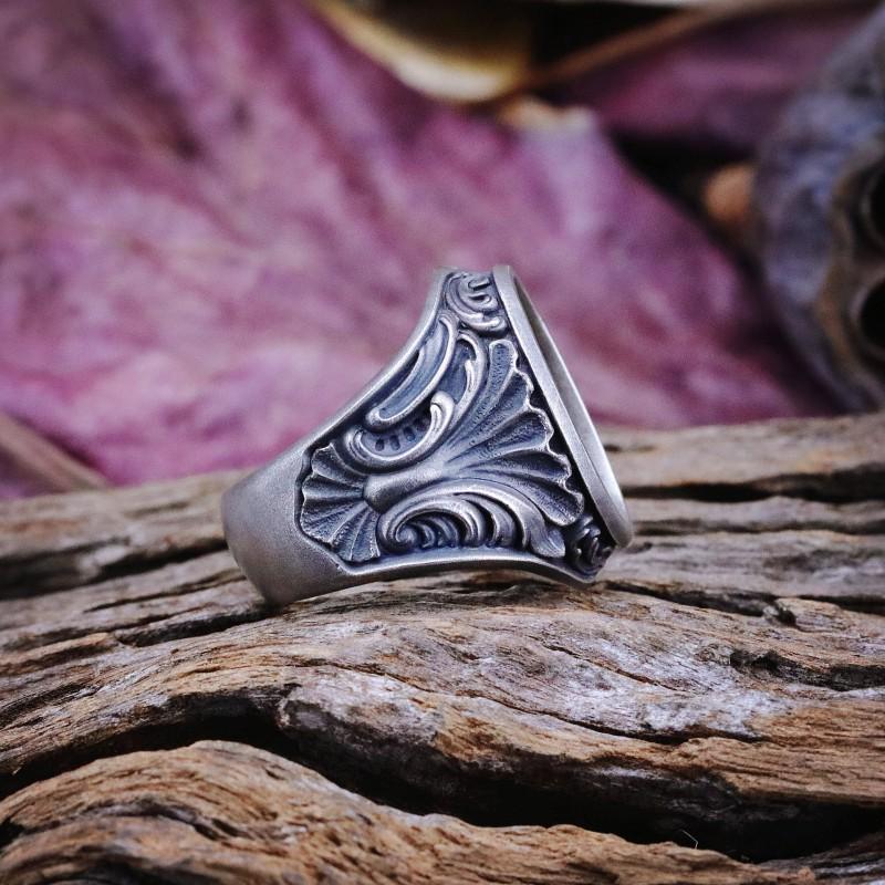 Adjustable Skull Ring Men Women Sterling Punk Gothic Fashion Jewelry Geometric Design Electroplated Finish
