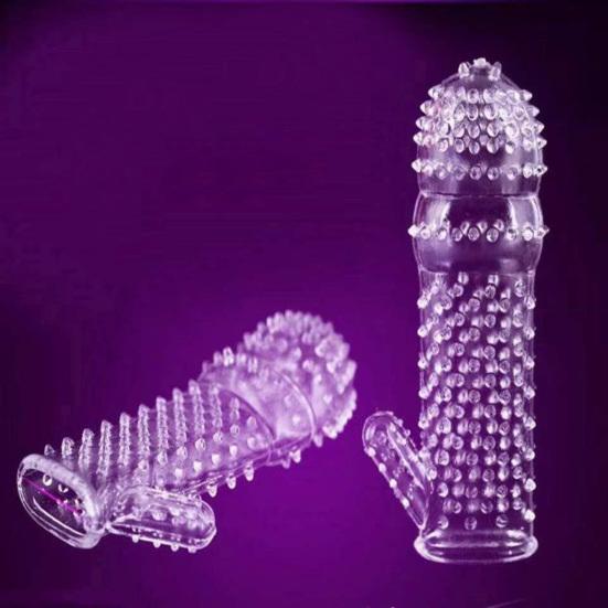 Faux Crystal Penis Sleeve Men Penis Touch-Real Cover Cock Enlargement Dick Extender Forbedret intimitet Sexprodukt