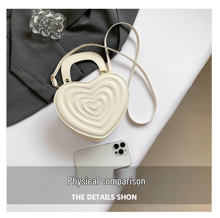 2024 Spring/Summer Women's Heart-Shaped Candy Color Handbag: Sweet & Fashionable Small Bag