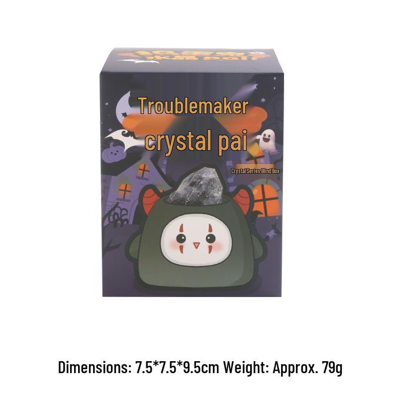 Zucca Fantasma di Halloween Mischief Ornamento in Resina Scatola Cieca