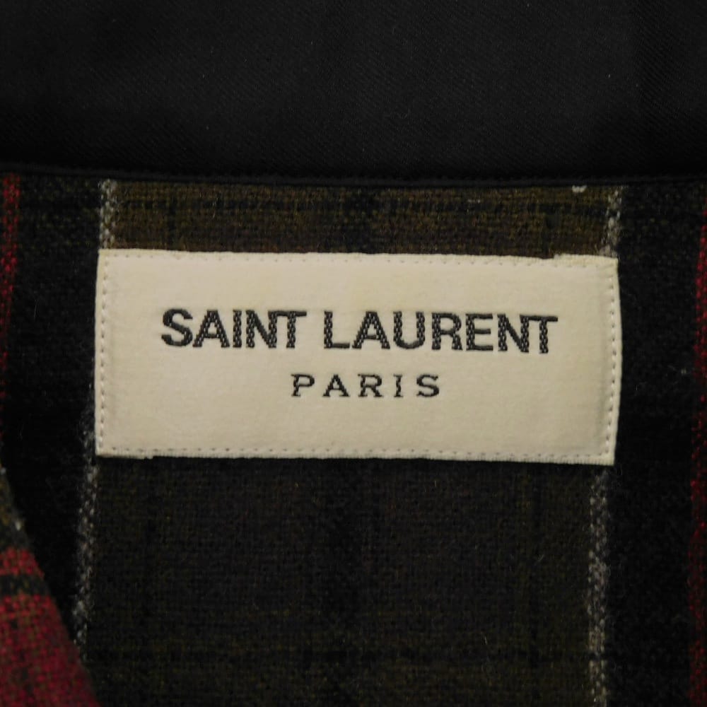 Used Eddie Evans Check Shirt 9921 326821 Y788B 7832 M Brown Khaki Tight 13AW Eddie Smarin Wool Red Men's from Japan