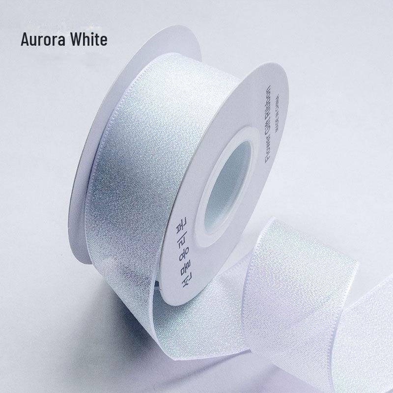 2.5cm Fantasy Fishtail Reflective Yarn Hair Bow Ribbon for Gift Bags