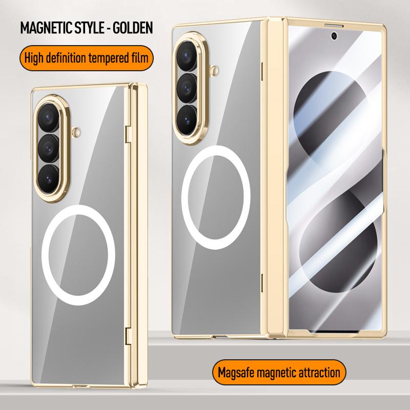 For Samsung Galaxy Z Fold 8Ultra Fold8 Screen Protect Film Hyaline Case Middle Hinge Magnetic For Magsafe Wireless ChargingCover