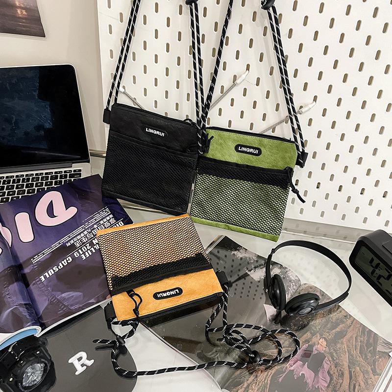 Sommer neue Mode trendig cool Werkzeugtasche Netztasche kleine quadratische Tasche Japanisch und Koreanisch einfach Handy Münztasche
