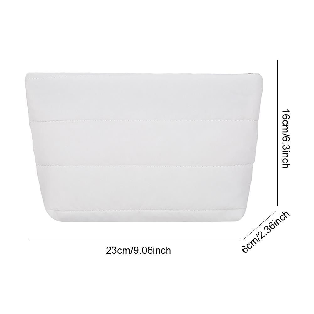 Fashion Cosmetic Bag for Women Girls Casual Clutch Handbag Cute Puffer Makeup Clutch Storage Pouches for Organization