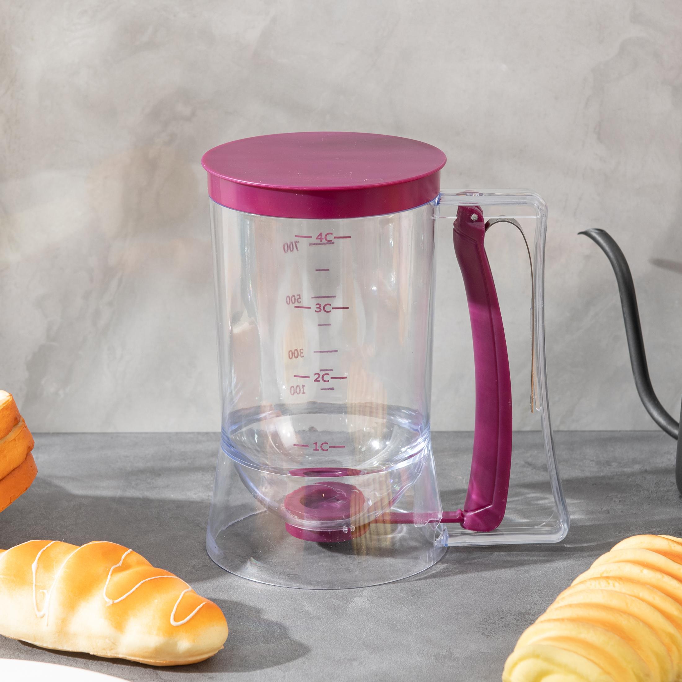 

1 шт. дозатор для разделения теста, ручной дозатор для кексов ярко-розовый