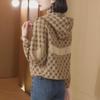 Autumn 2023 Women's Fashion Printed Hooded Windbreaker Cardigan - Small Size Trendy Outerwear