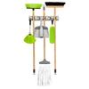 5 Broom Holder Wall Mounted Organizer 6 Hooks Anti-Slip Utility Rack Cleaning Tools Sports Equipment Garage Kitchen