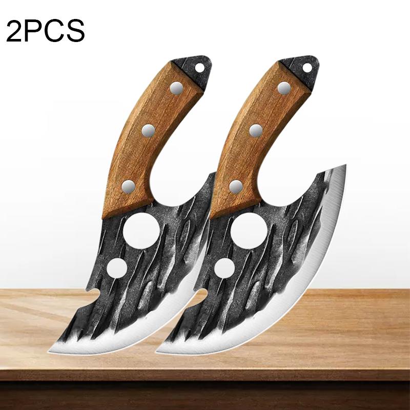 5.5in Hand Forged Boning Pocket Knife Cheese Pizza Small Kitchen Knives Stainless Steel Slicing Cooking Mini Knife Wooden Handle
