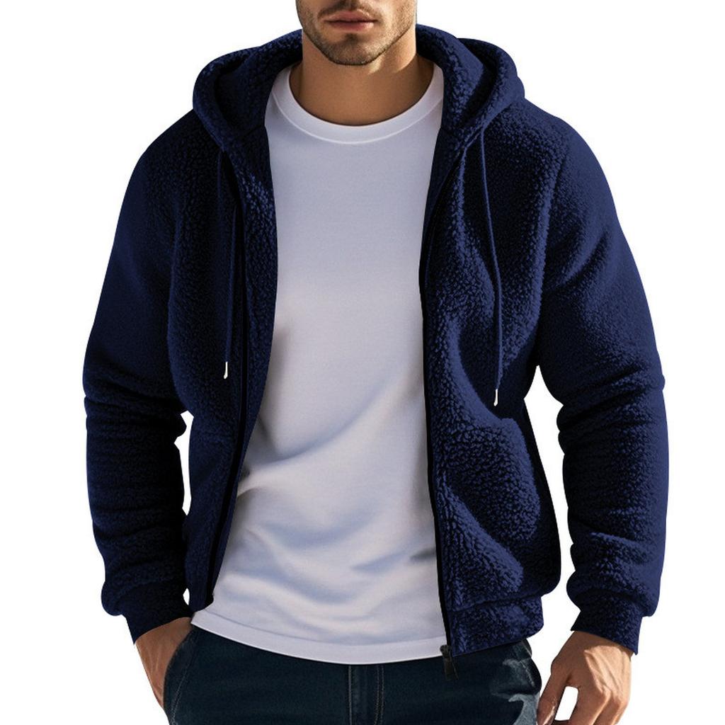 Pánská bunda na zip, ležérní retro bunda Cardigan s dlouhým rukávem