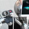 12V Motorcycle Handlebar USB Charger Waterproof Socket with Switch for Cellphones Mobile Tablets GPS