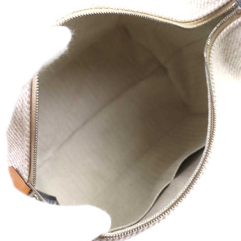 Pristine HERMES Pouch BRIDE A BLACK PM OC Serie Button Handbag wool Women Used