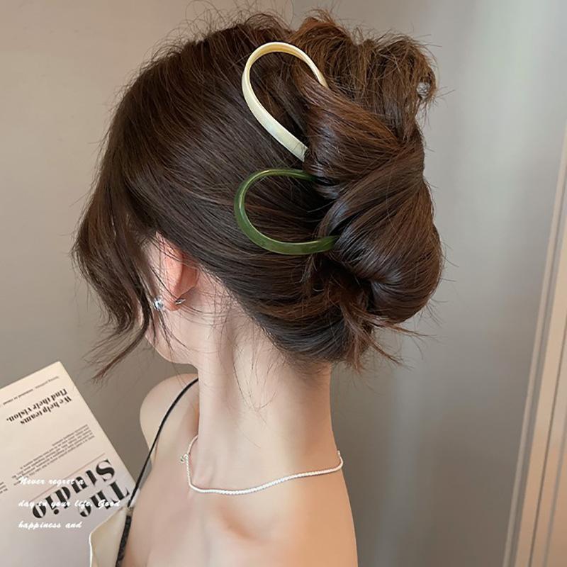 2023 Ny vintage U-formede hårnåler Utsøkt acetat hårklemme Mote gjør-det-selv-hårgrep Barrettes For kvinner Hårtilbehør Hodeplagg