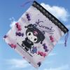 Large Sanrio Canvas Double-Sided Printed Drawstring Tote Bag, Eco-friendly Storage Solution