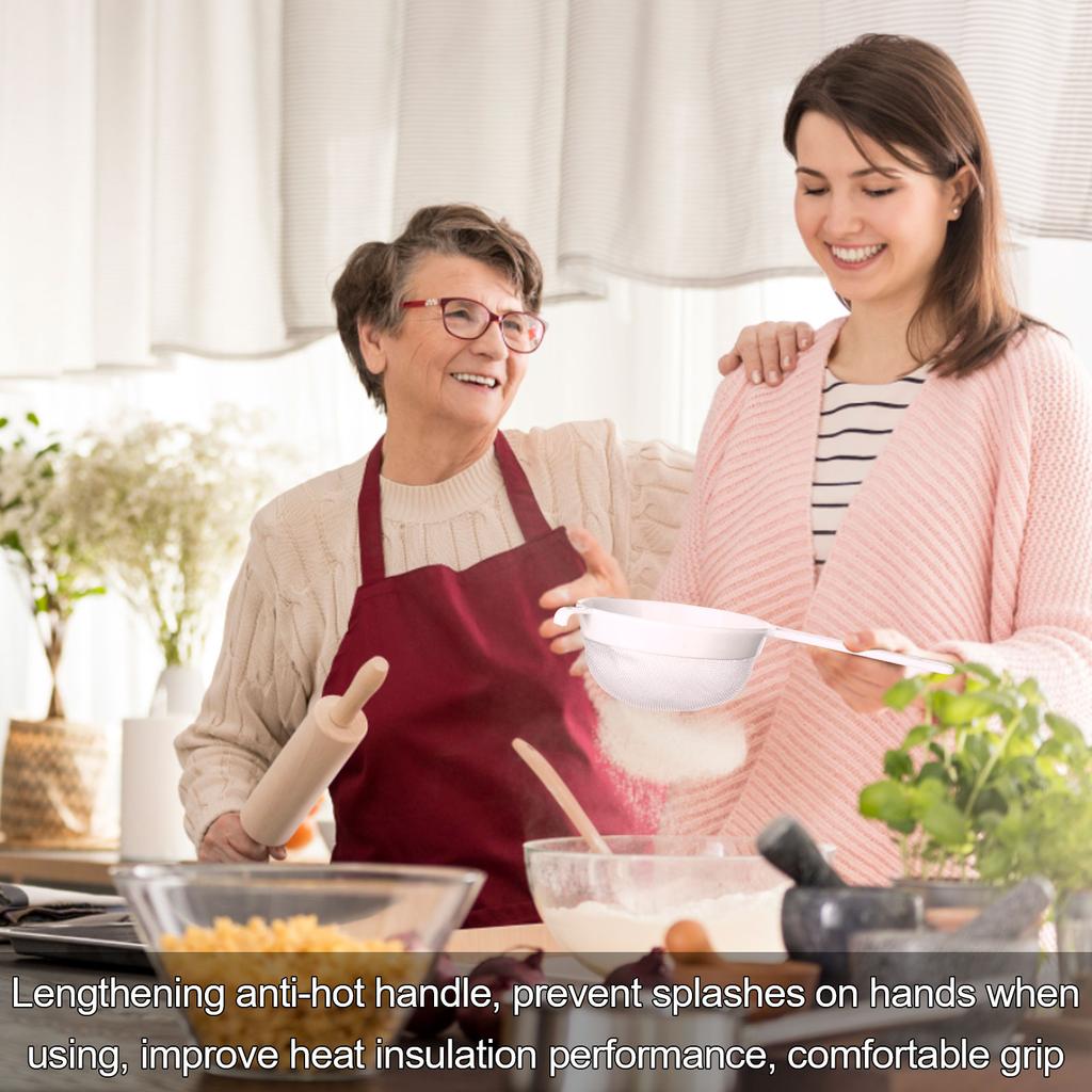 4 szt. Plastikowe Nylonowe Sitka Siatkowe Do Kuchni Z Uchwytem Podwójne Ucho Nylonowe Sito Durszlak Filtr Do Jogurtu Mleka