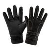 Men's Winter Cycling Pigskin Touchscreen Gloves