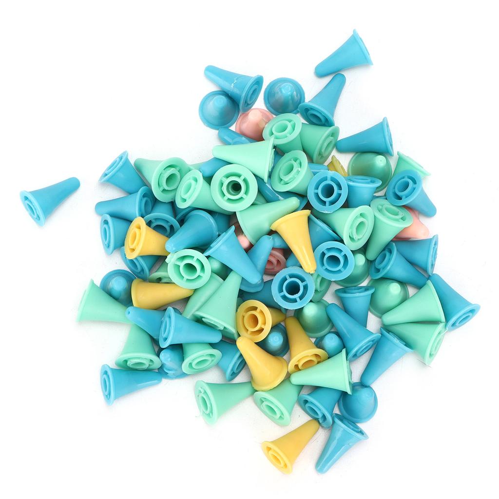100 st Nålskydd 2 Storlekar Praktiska Färgglada Silikonsticknålsskydd för Vävnad