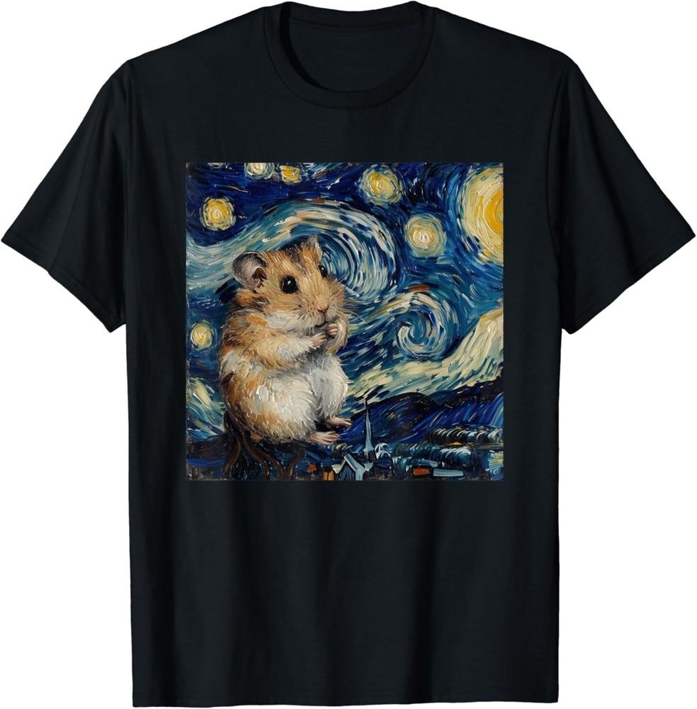 

Hamster Van Gogh Style Starry Night Gift Unisex T-Shirt 3XL