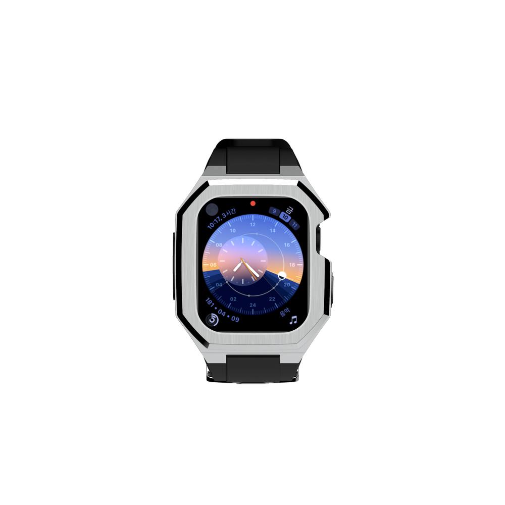 Haendihaendeu Handy Watch X Apple Watch Stainless Steel Full Cover Case Metal Strap For Apple Watch Ultra 46Mm