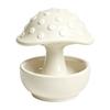 Garden Display Bird Bowl for Pet Birds, Molded Mushroom Dish with Open Bowl, Center Stem, Home Use, and Daily Use