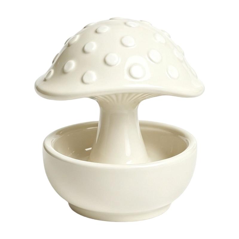 Garden Display Bird Bowl for Pet Birds, Molded Mushroom Dish with Open Bowl, Center Stem, Home Use, and Daily Use