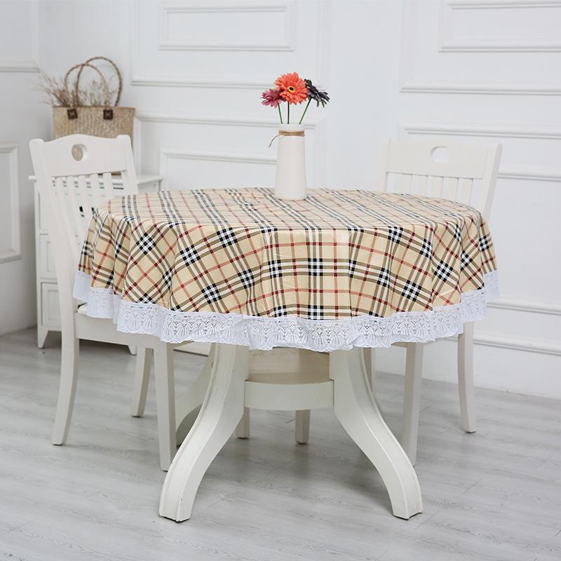 Thickened Round Table Cloth, Environmentally Friendly Velvet Plastic Large Round Dining Table Cloth, Round Table Cloth Pvc Tablecloth Waterproof