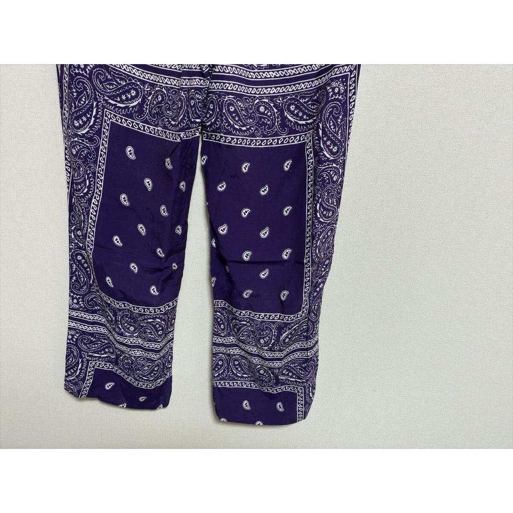 Used UNUSED bandana all-over print easy pants, slacks, rayon, silk