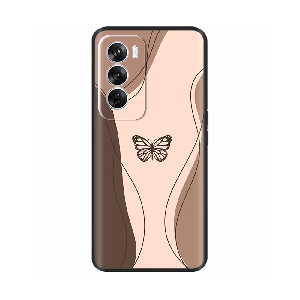 Silicone Case For OPPO Reno 12 Phone Cases Lovely Cat Cover Reno12 5G Soft Liquid Silicon Back Cover For OPPO Reno 12 Pro 5G