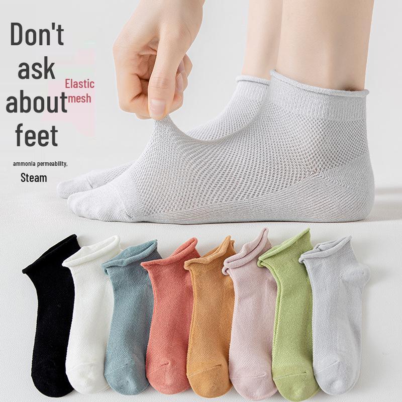 Pregnant Women's Thin Mesh Mid-Calf Socks - Spring/Summer Loose-Fit Cotton Postpartum Confinement Socks