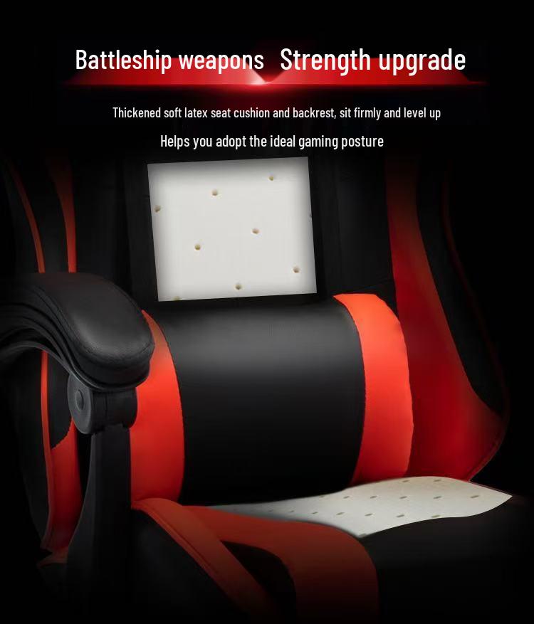 Ergonomiczny fotel gamingowy z regulacją odchylenia i poszerzonym siedziskiem do domu i biura