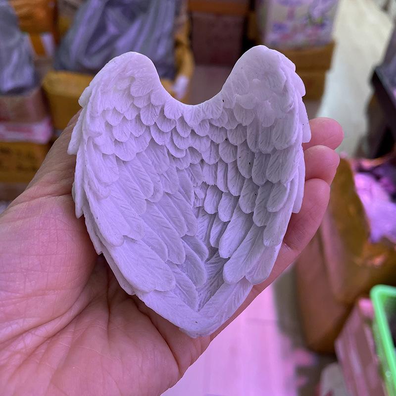 Angel Wings Resin Crystal Ball Base Bracket Carved Resin Charms Craft Home Decor Crystal Ball Display Pedestal