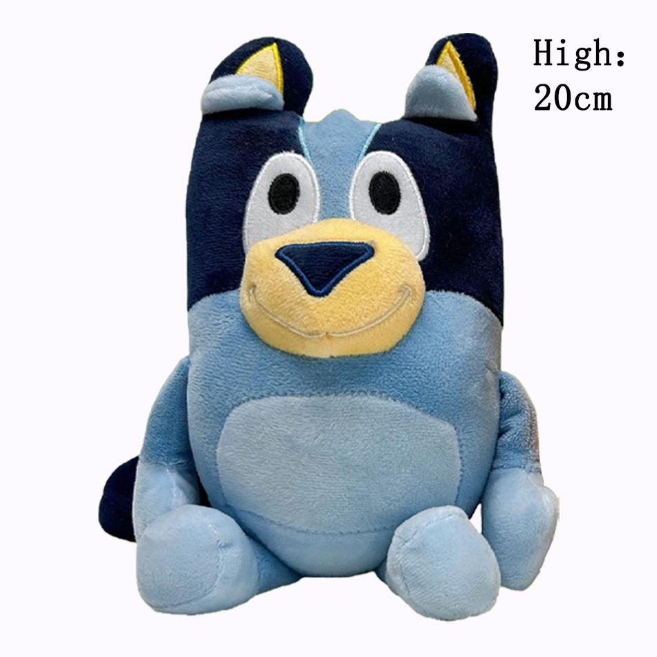 HOT 20cm Bluey Dog Bingo Family Plush Toy Cartoon Dog Soft Stuffed Animals Dolls Birthday Christmas Gifts Family Blue-Y Bingo