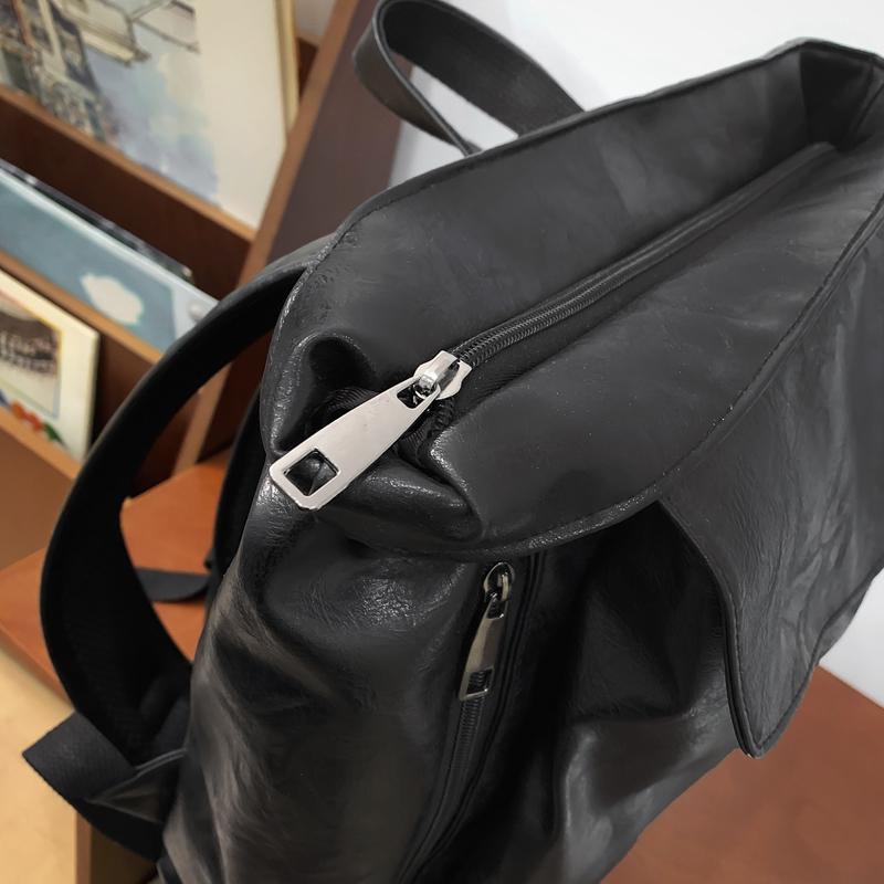 Frauen Große Pu Leder Rucksäcke 2024 Winter Koreanische Mode Einfarbig Vintage Rucksack Dame Reise Retro Grün Zurück Packs