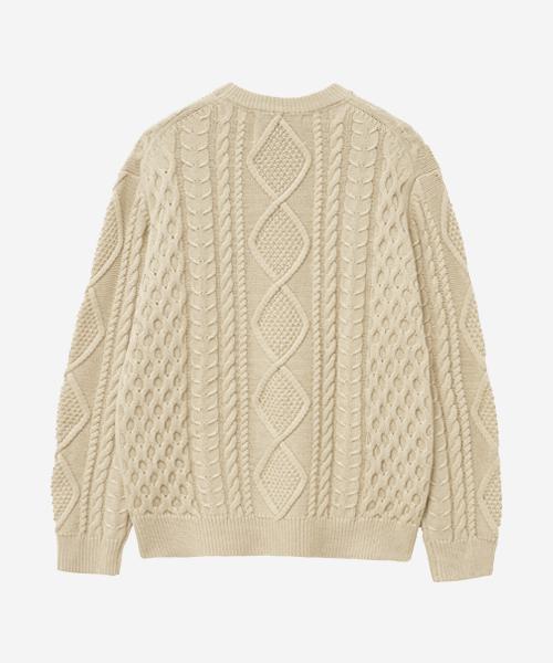 VTWO Daily Cable Soft Knit_Beige