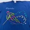 Vintage 90s FLORIDA SURFING T-Shirt MEDIUM Art Surf Beach Water Ski