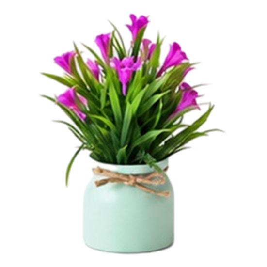 Mini Simulated Potted Plant, Maintenance-Free Desktop Decor, Rustic Style Mini Flower Pots, for Office Bathroom Bookshelf Spaces