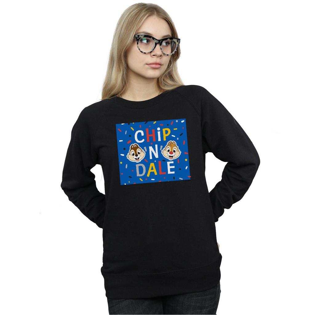 Disney Womens/Ladies Chip N Dale Blue Frame Sweatshirt
