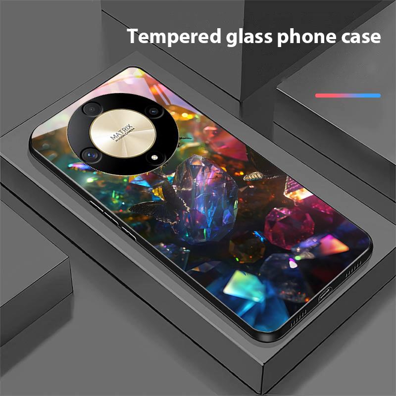 Carcasă de telefon din sticlă temperată cu gradient fluture pentru Honor Magic 6 50 70 90 Lite X7b 200 Pro Nova 10 Nova 5T X6 P30 Pura 70 Ultra