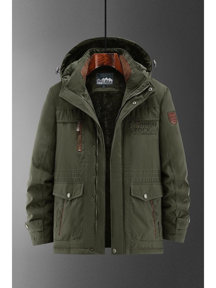 

Мужское зимнее пальто средней длины на флисовой подкладке - Теплое, Толстое, Свободное, Большого размера, Защищающее от холода, Уличная куртка для мужчин среднего и пожилого возраста M армия зеленый