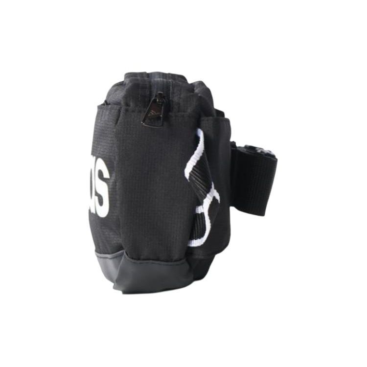 Adidas Zipper Closure Letter Logo Waist Bag Unisex Waist Bag Black AJ9974