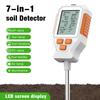 3/7 In 1 PH/EC/Temperature/Moisture/Air Temp/Fertility/Sunlight Soil Meter Detector Digital LCD Soil Tester for Garden