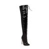 Sexy Women Boots Platform High Heel Thigh Boots Slip On Pointed Toe Lady Shoes