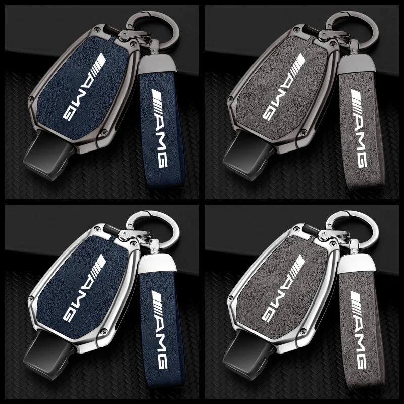 2025 Nieuwe Zinklegering Auto Klapsleutel Hoesje Cover Voor Mercedes Benz A B C S Klasse AMG GLA CLA GLC W176 W221 W204 W205 Lederen Shell Fo