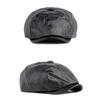 Men's Peaky Blinders Hat Ladies Retro PU Leather Flat Cap Beret Newsboy Cap