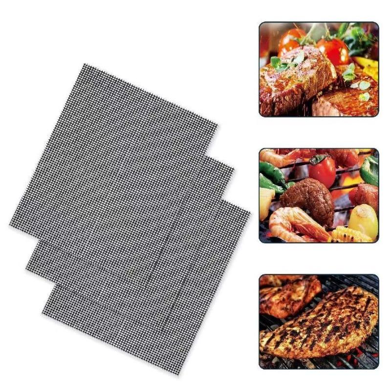 Barbecue Grilling Mat Replacement Mesh Wire Net Non-Stick Grilling Mesh Pads Outdoor Activities Cook Reusable BBQ Accessories