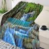 Decke Dschungel Grün Blätter Wald Decke Weich Bequem Plüschdecken Warm Sofa Bettlaken