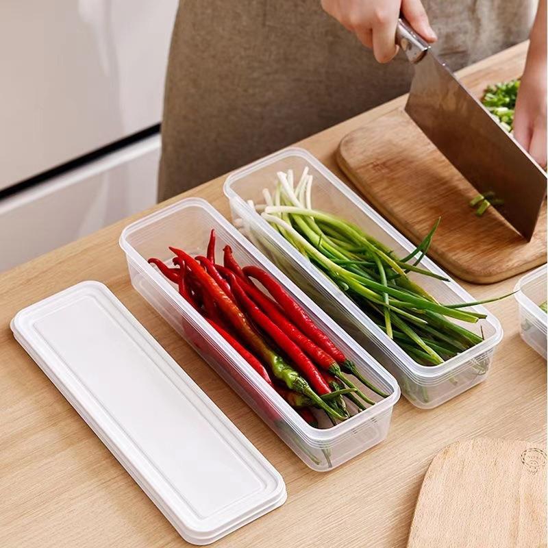 Cilantro Scallion Fresh-Keeping Storage Box for Refrigerator - Thickened, Sealed for Noodles, Eggs, and Pre-prepared Dishes