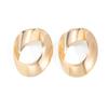 IngeSight.Z Exaggerated Irregular Geometric Hollow-out Drop Earrings Women Punk Personality Pleated Metal Earrings Jewelry Gifts