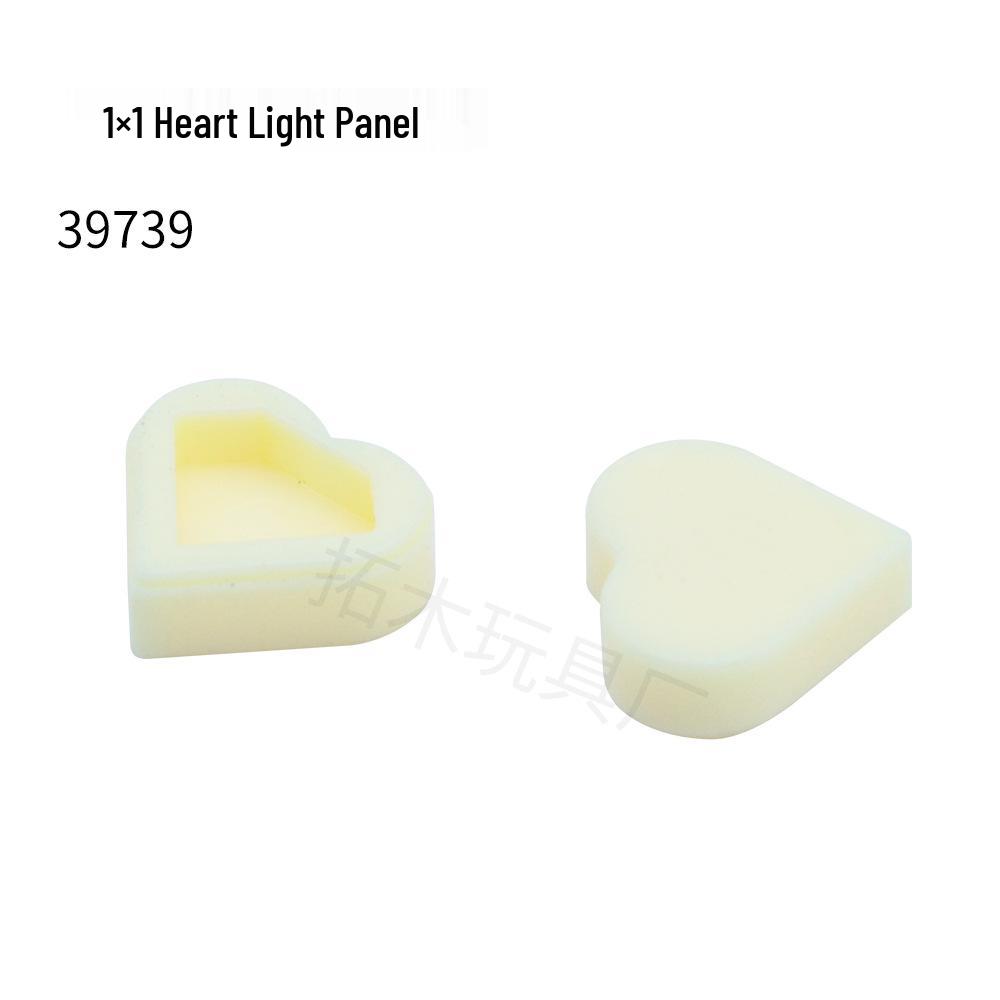 Compatible LEGO 39739 1x1 Heart Light Plate Studs